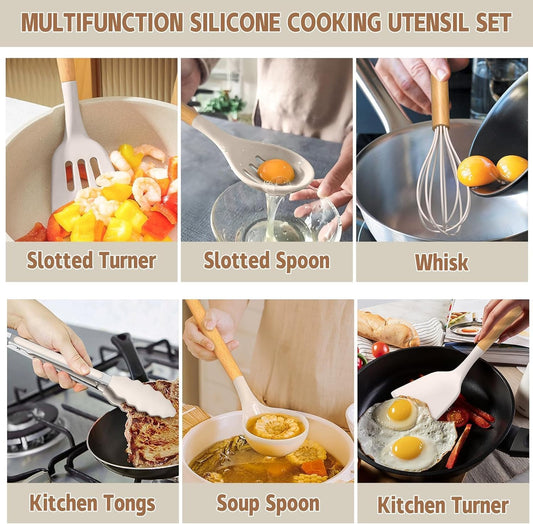 Umite Chef Kitchen Cooking Utensils Set, 33 pcs Non-Stick.