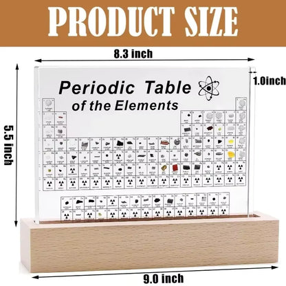Acrylic Elements Periodic Table Mendeleev Safe Periodic Table Figurine Display Science Ornament Room Decoration Desk Accessories